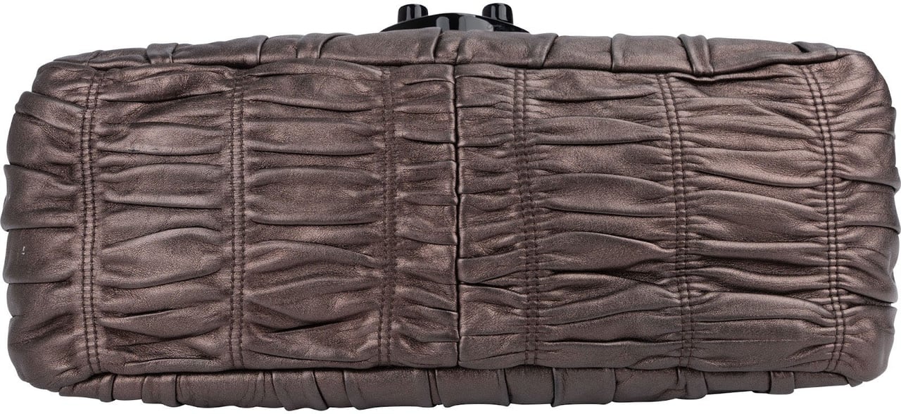 Prada Nappa Gaufre Leather Chain Bag Shoulder Bag Bruin