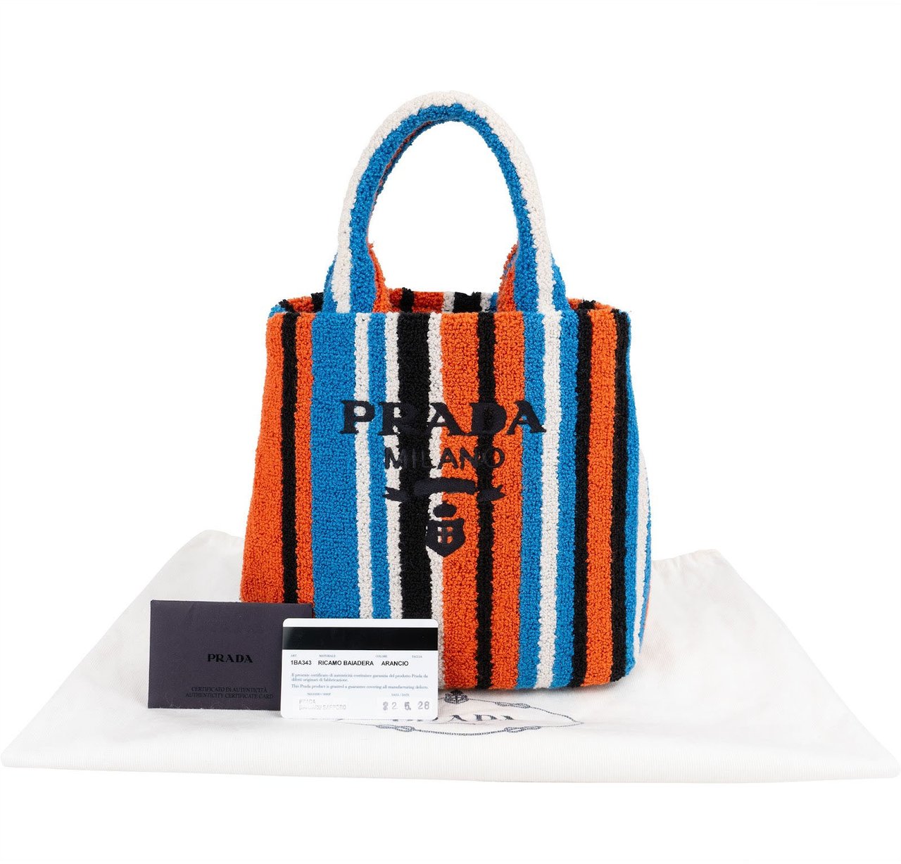Prada Multicolor Terry Tote Handbag Divers