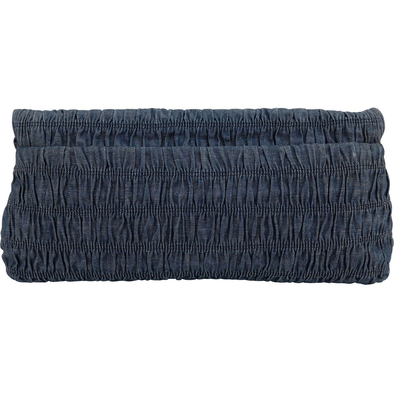 Prada Denim Gauffre Jumbo Clutch Bag Blauw