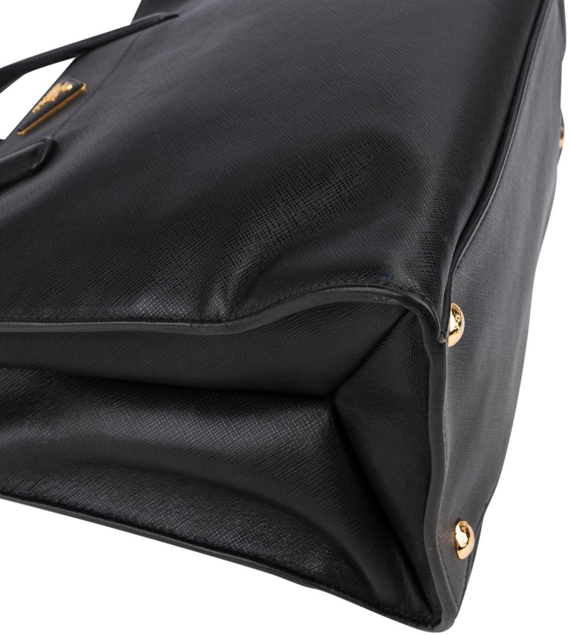 Prada Black Saffiano Leather Galleria Tote Handbag Zwart