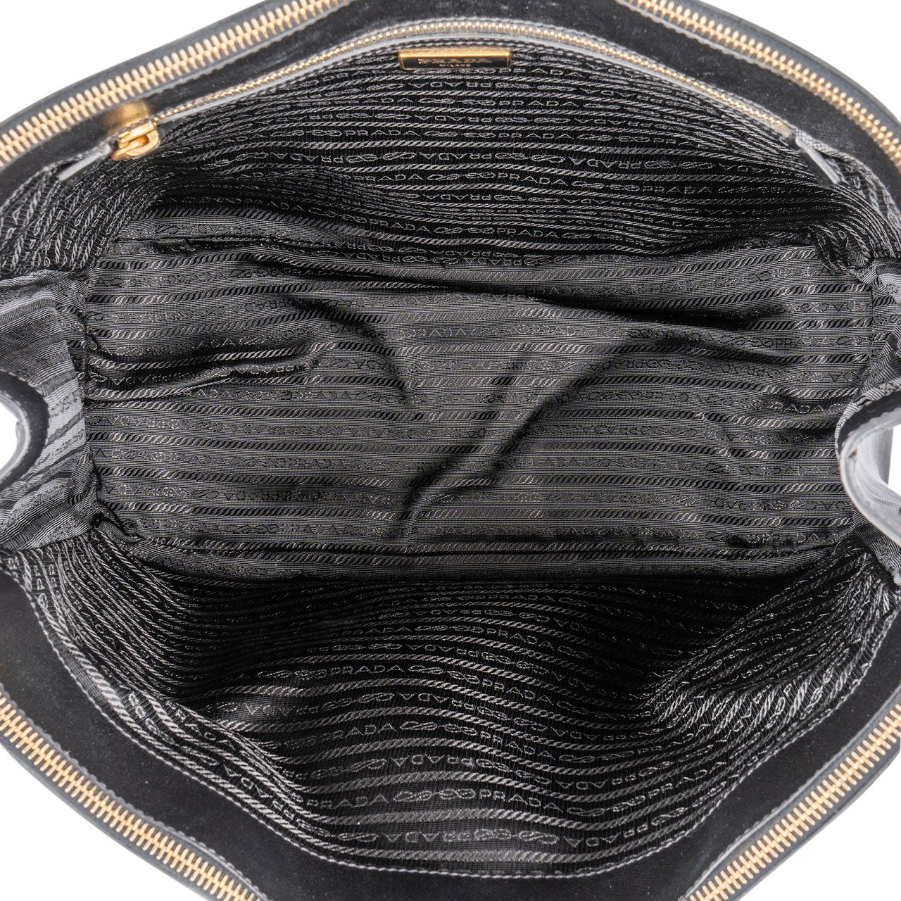 Prada Black Saffiano Leather Galleria Handbag Zwart