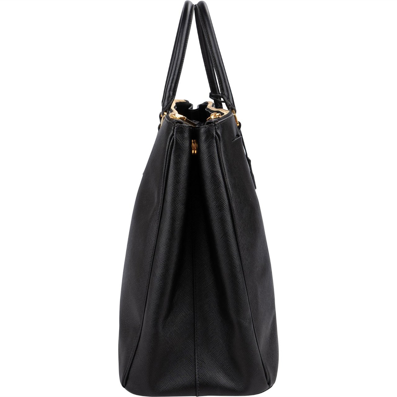 Prada Black Saffiano Leather Galleria Handbag Zwart