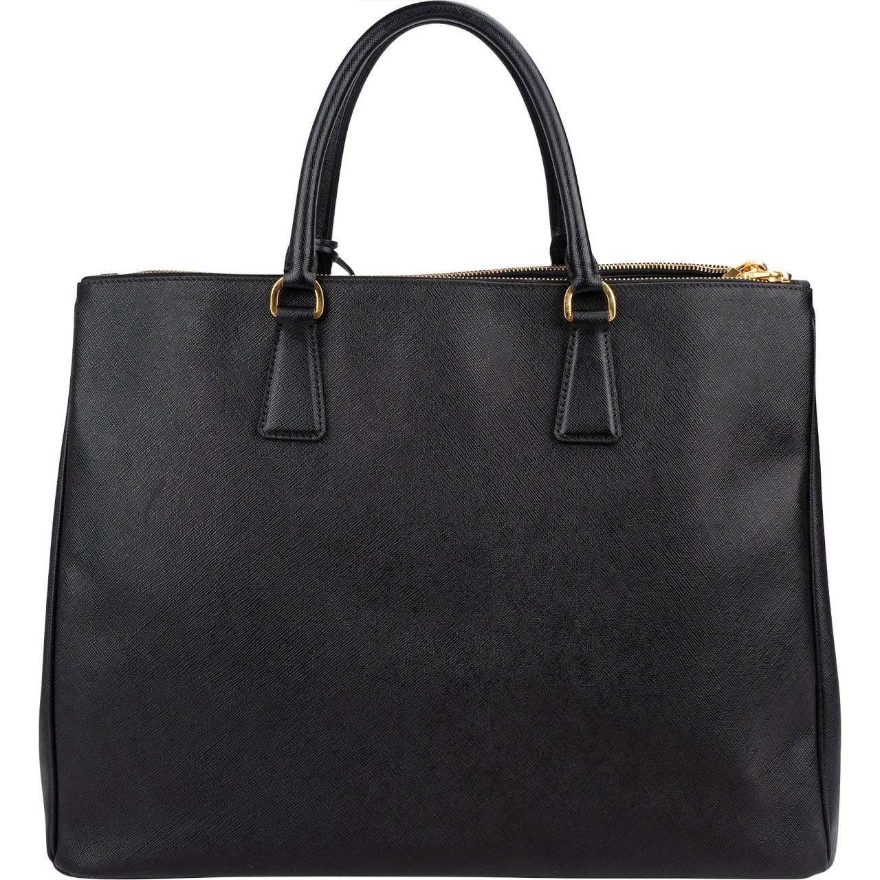 Prada Black Saffiano Leather Galleria Handbag Zwart