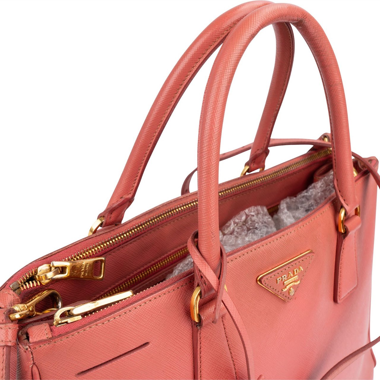 Prada Tamaris Saffiano Lux Leather Galleria Handbag Divers