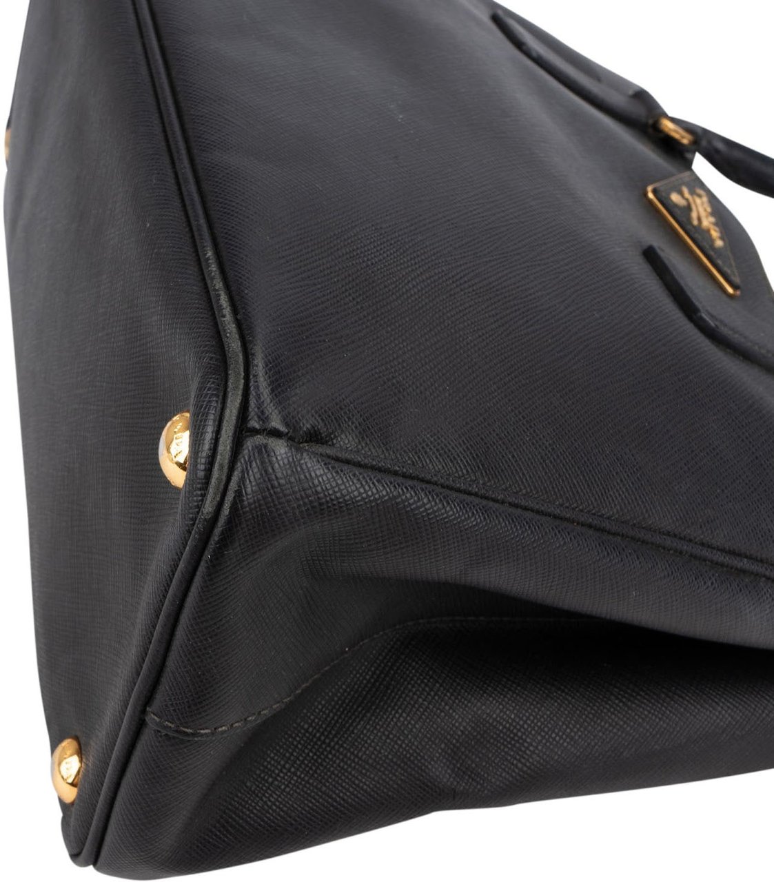 Prada Black Saffiano Leather Galleria Handbag Zwart