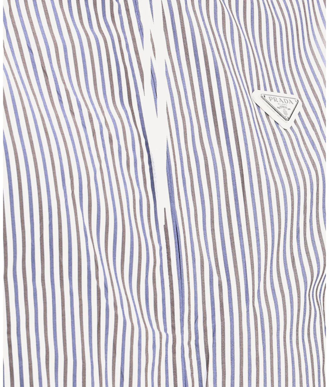 Prada Striped hooded Jacket Blauw