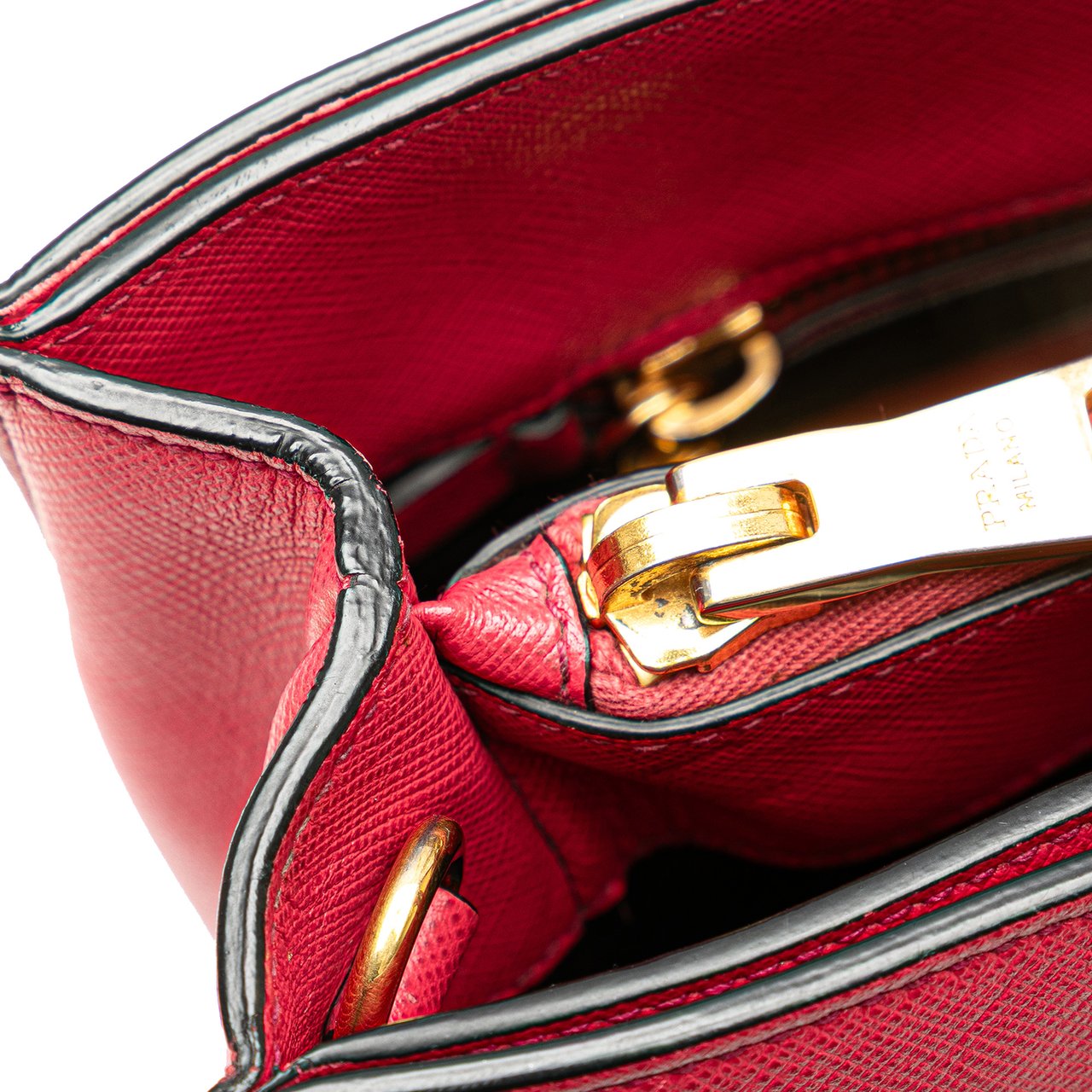 Prada Saffiano Soft Triple Pocket Tote Roze