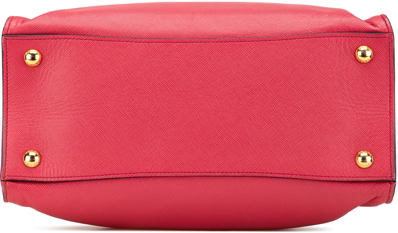 Prada Saffiano Soft Triple Pocket Tote Roze