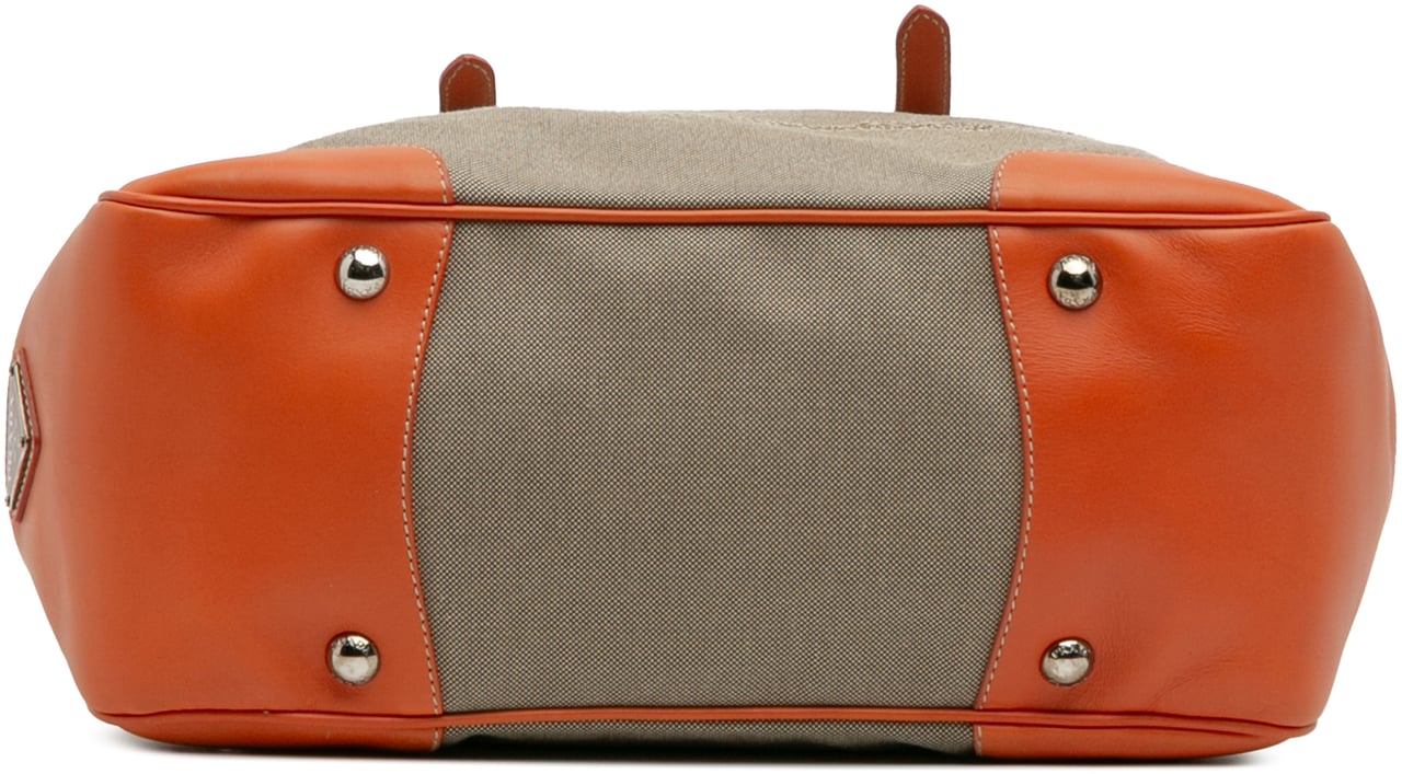 Prada Canvas Canapa Logo Convertible Tote Bruin