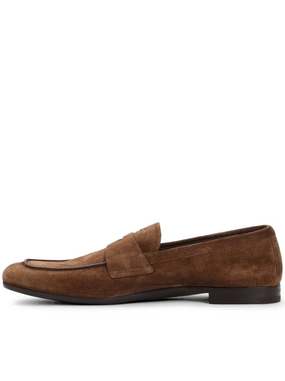 Prada Brown Mocassini Suede Penny Loafers Zwart