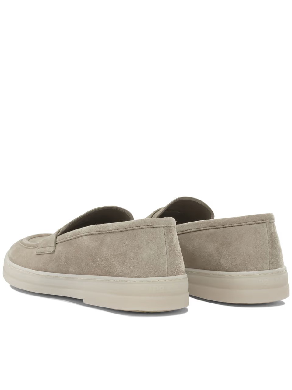 Prada Neutral Mocassini Minimalist Suede Loafers Neutraal