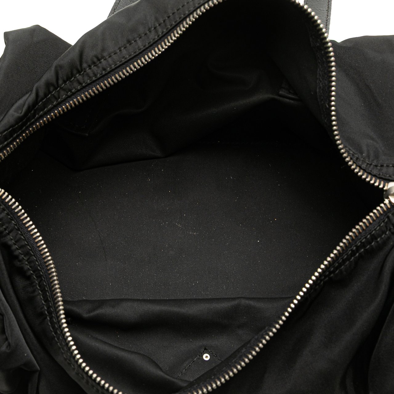 Prada Saffiano Trimmed Tessuto Handbag Zwart
