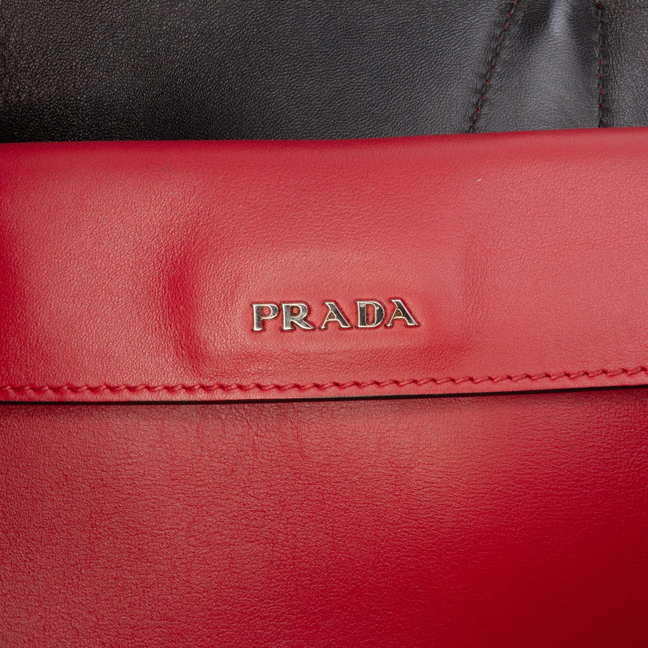 Prada Large City Calf Double Satchel Rood