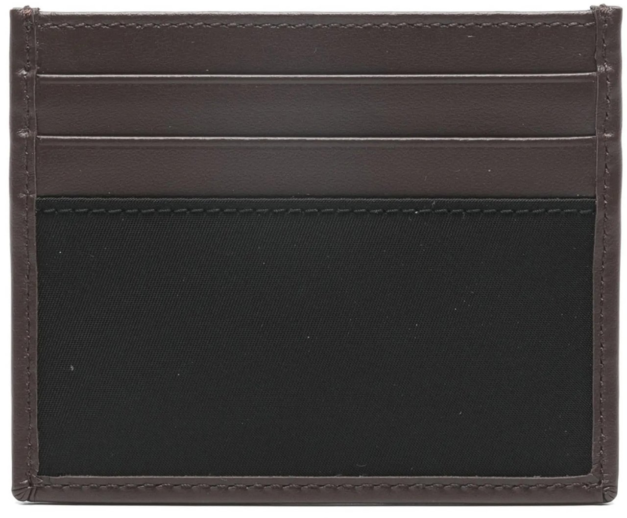 Prada Dark Brown/Black Portacarte Credit Card Cases Zwart