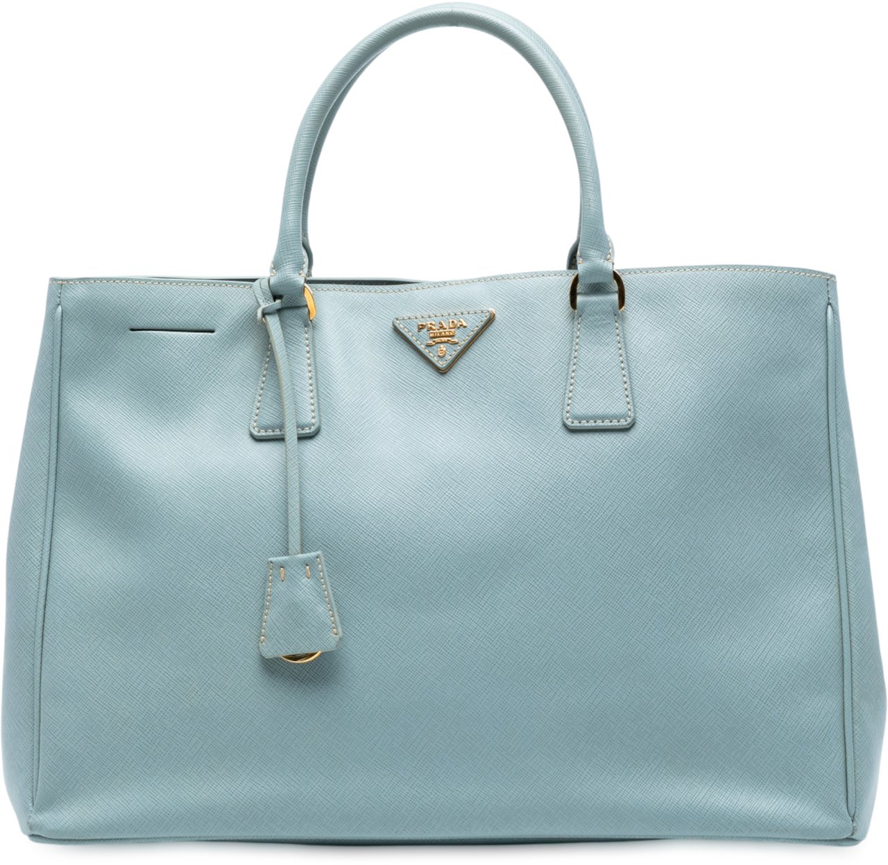 Prada Large Saffiano Lux Galleria Satchel Blauw