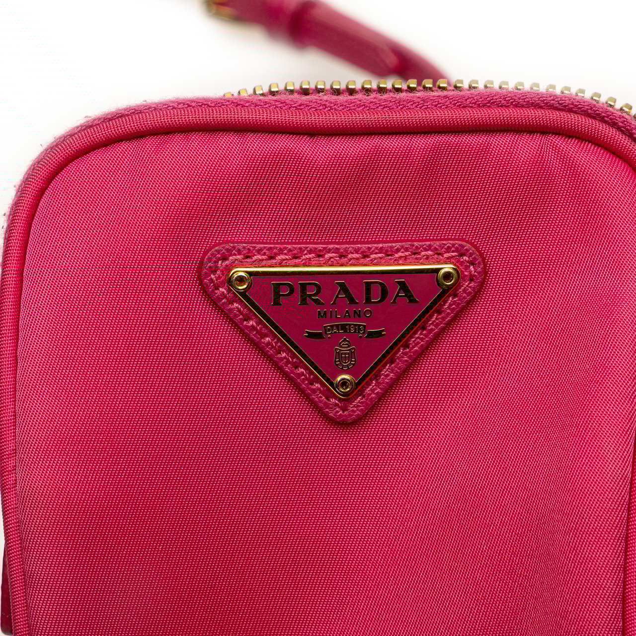 Prada Tessuto Double Zip Phone Case Roze