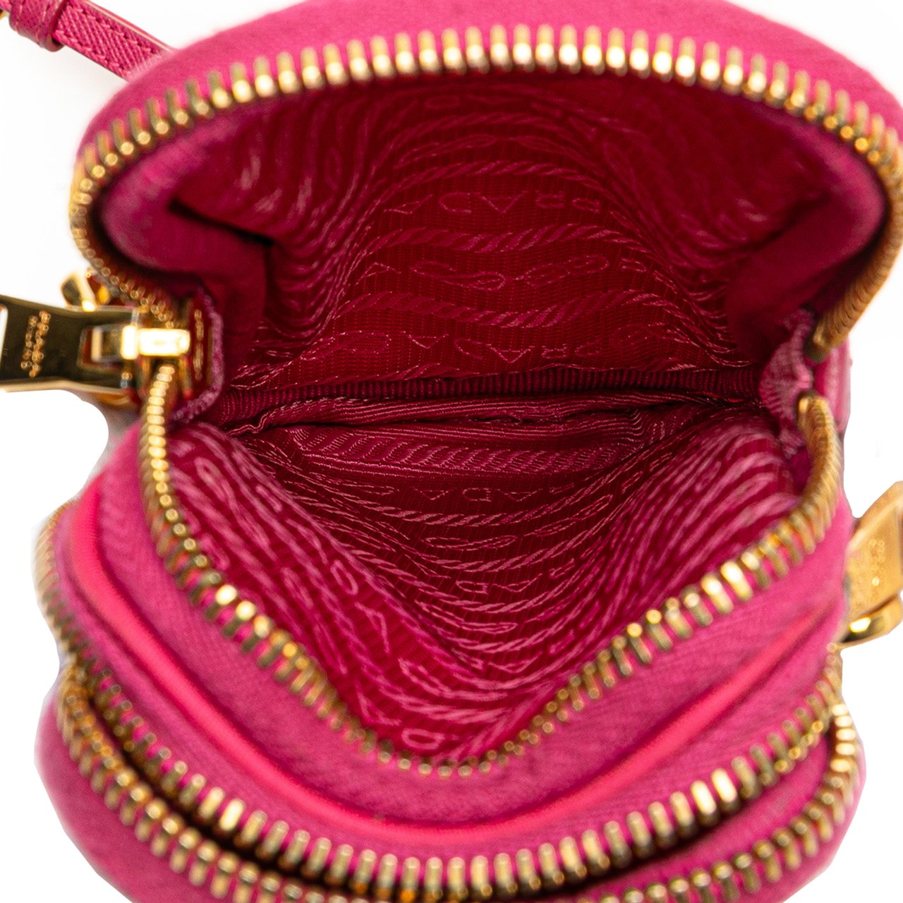 Prada Tessuto Double Zip Phone Case Roze