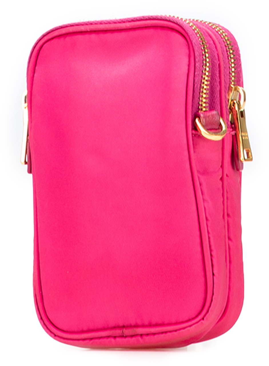 Prada Tessuto Double Zip Phone Case Roze