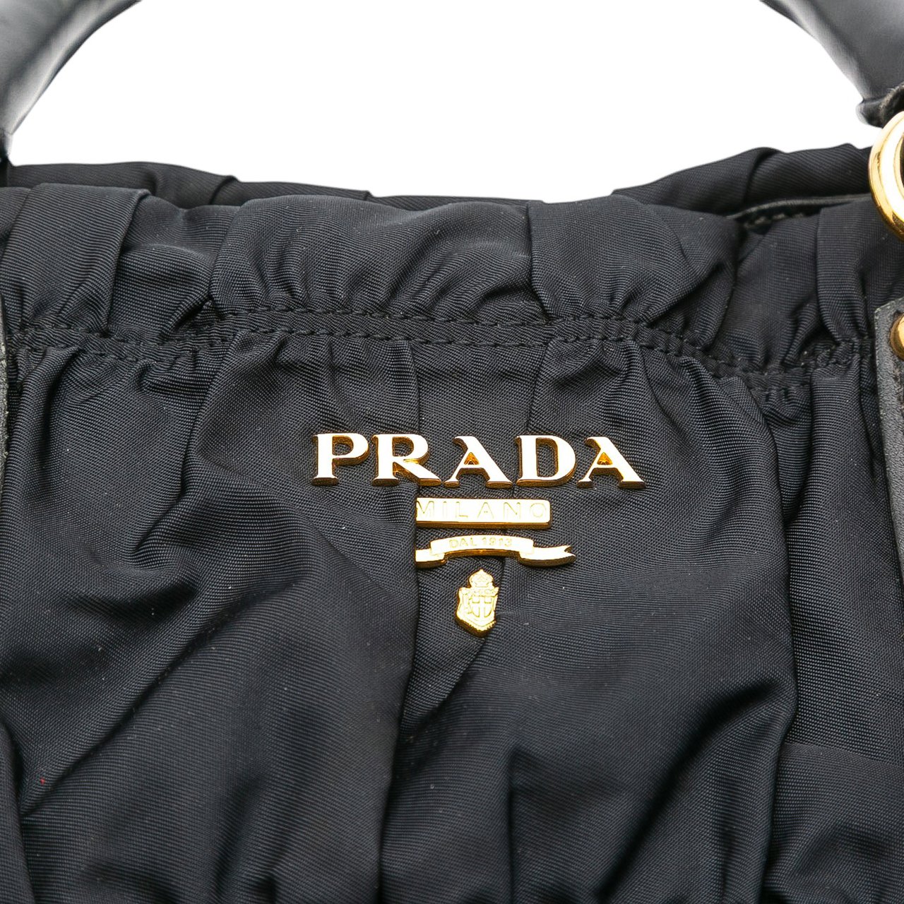 Prada Tessuto Gaufre Satchel Zwart