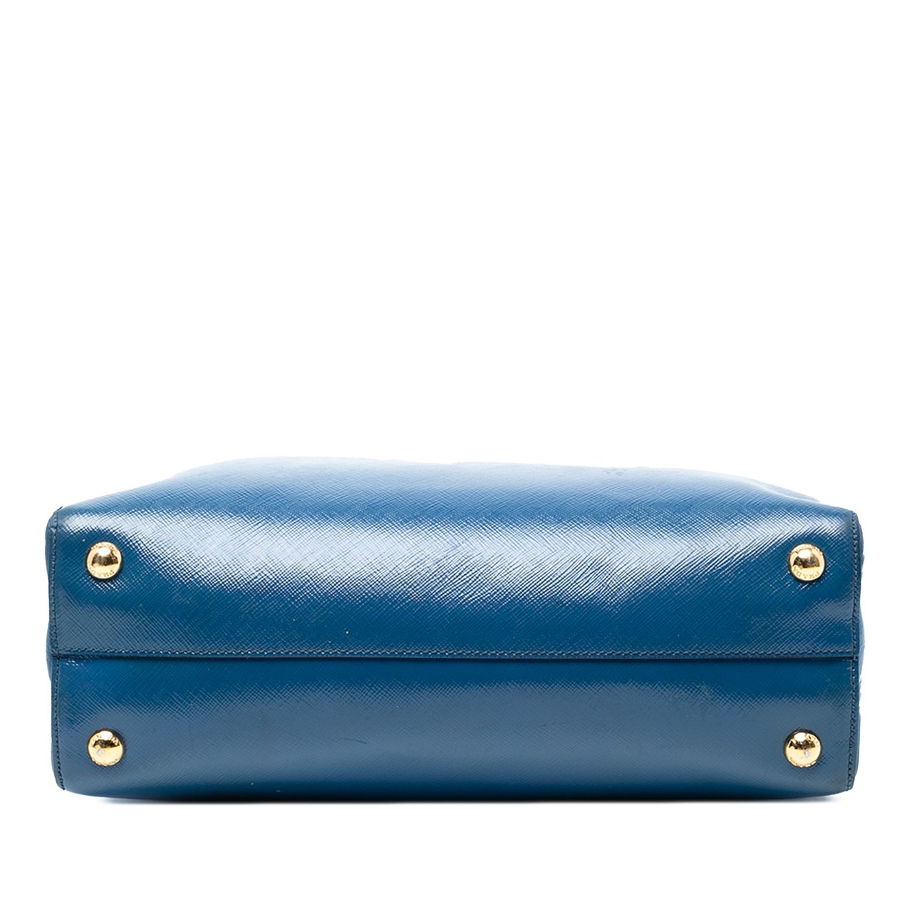Prada Saffiano Vernice Satchel Blauw