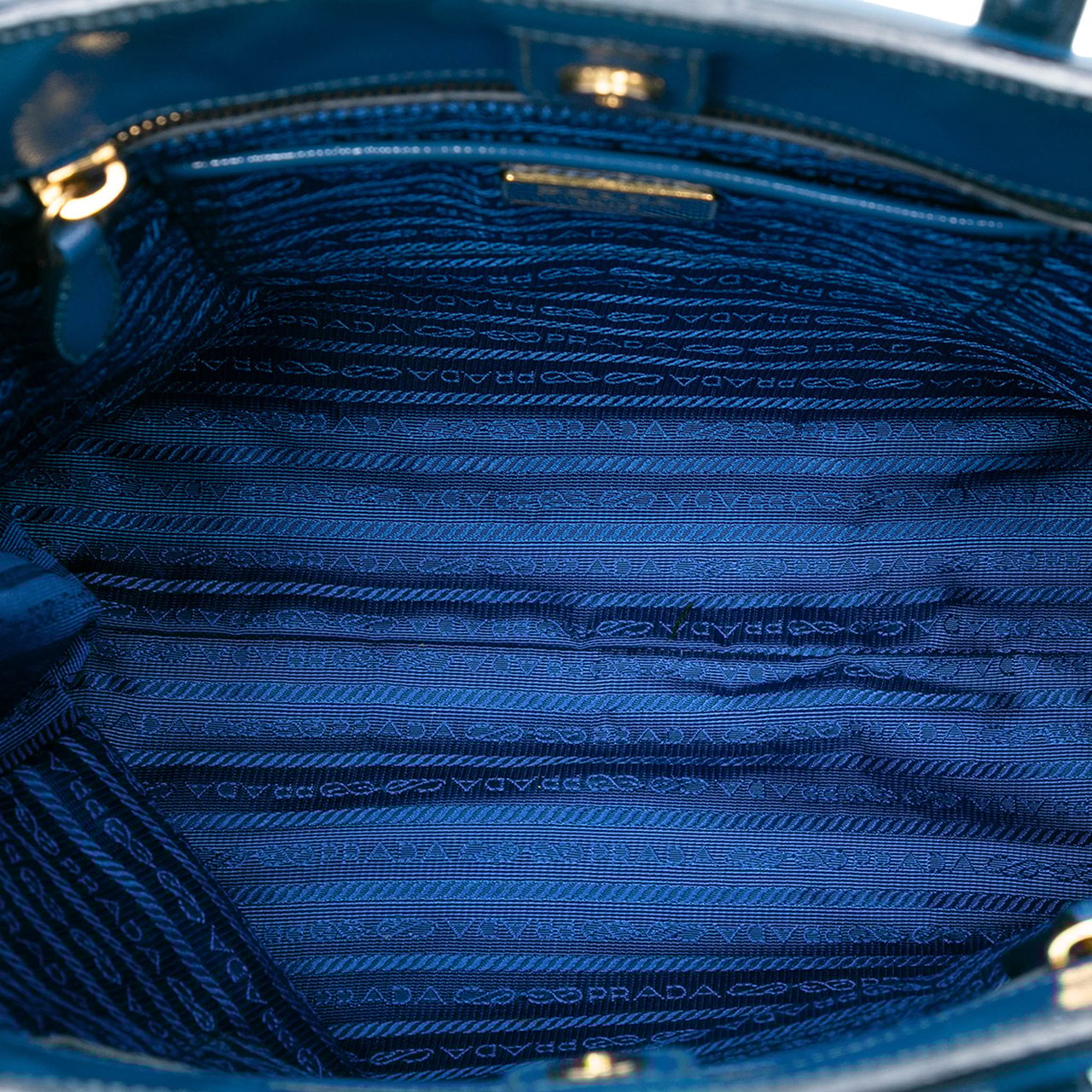 Prada Saffiano Vernice Satchel Blauw