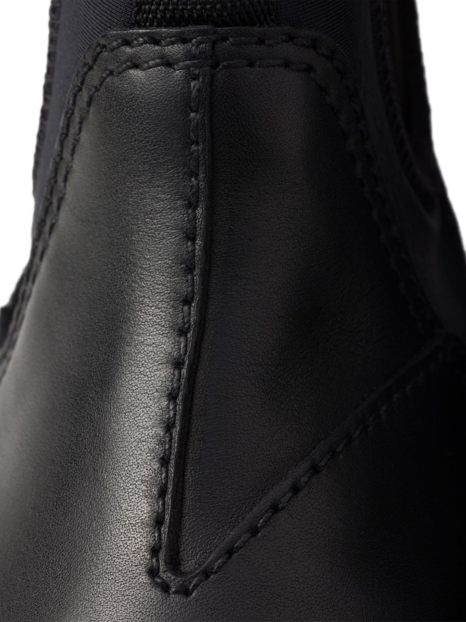 Prada Black Brixxen Leather Chelsea Boots Zwart