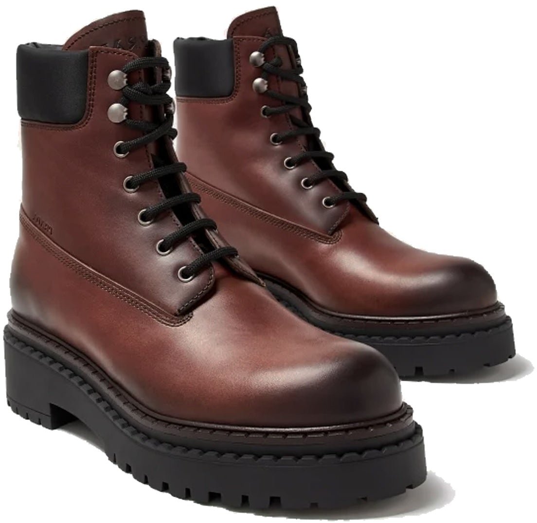 Prada Prada Leather Boots Bruin