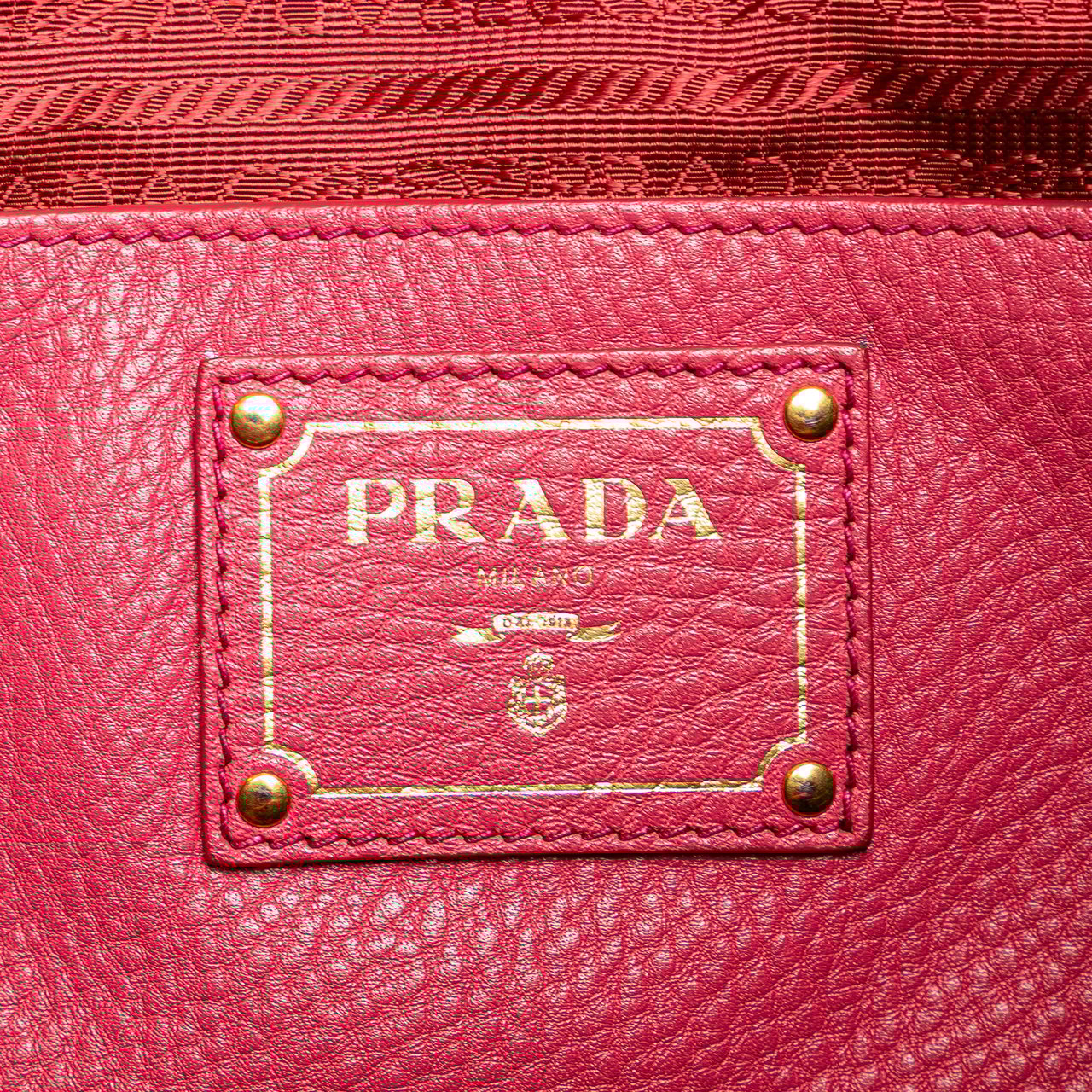Prada Vitello Daino Open Convertible Tote Roze