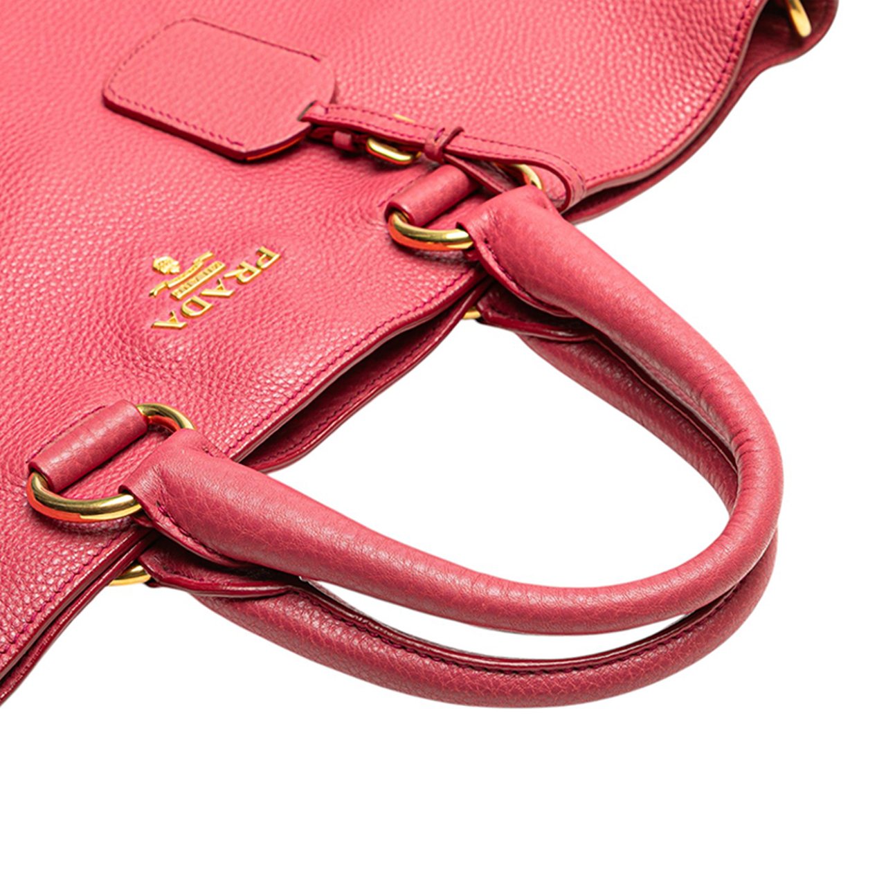 Prada Vitello Daino Open Convertible Tote Roze