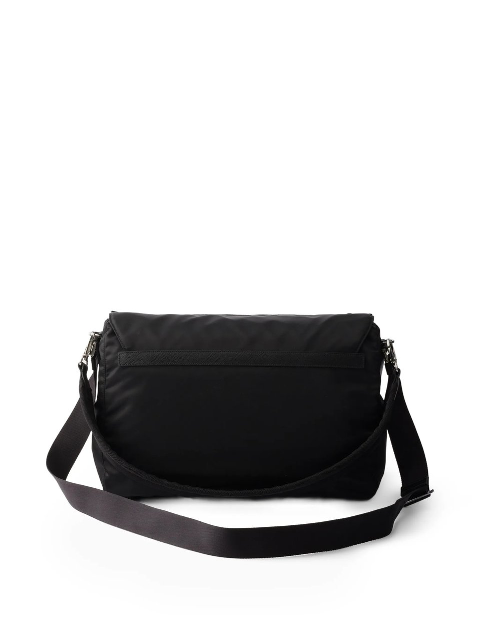 Prada Rectangular Shoulder Bag with Leather Accents Zwart