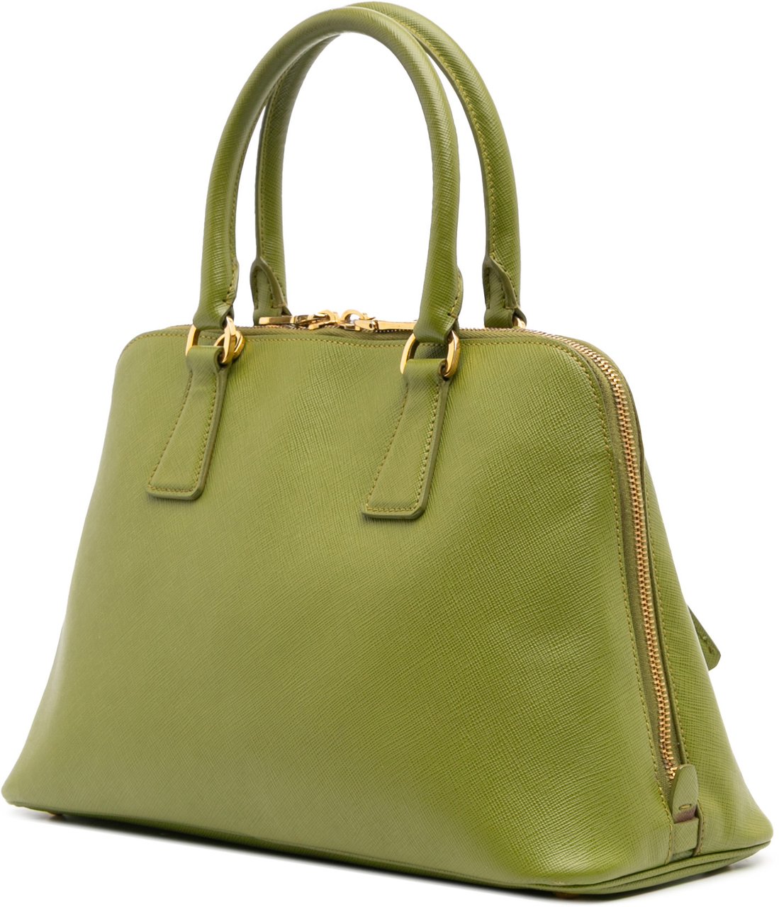 Prada Medium Saffiano Lux Promenade Satchel Groen