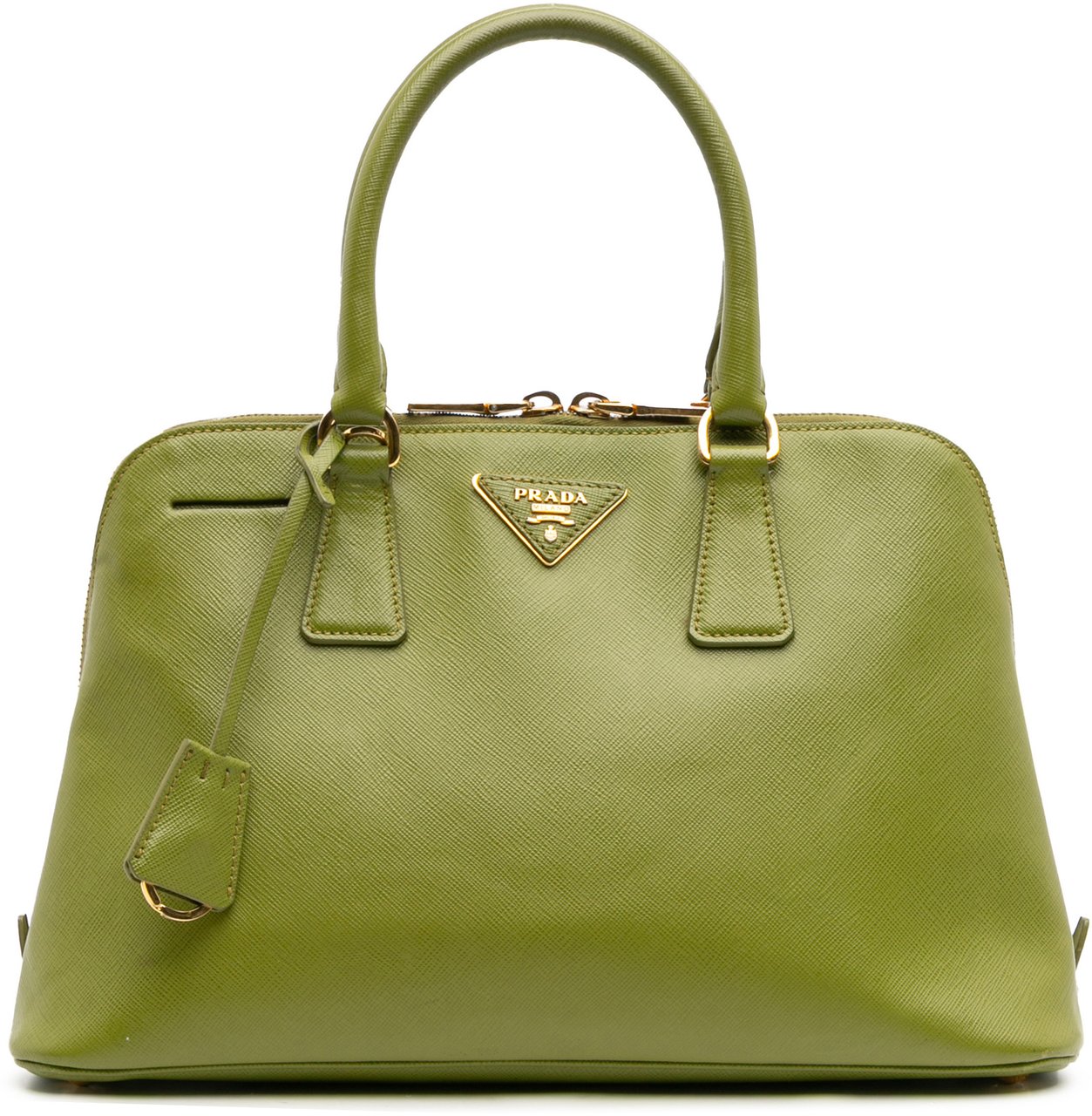 Prada Medium Saffiano Lux Promenade Satchel Groen