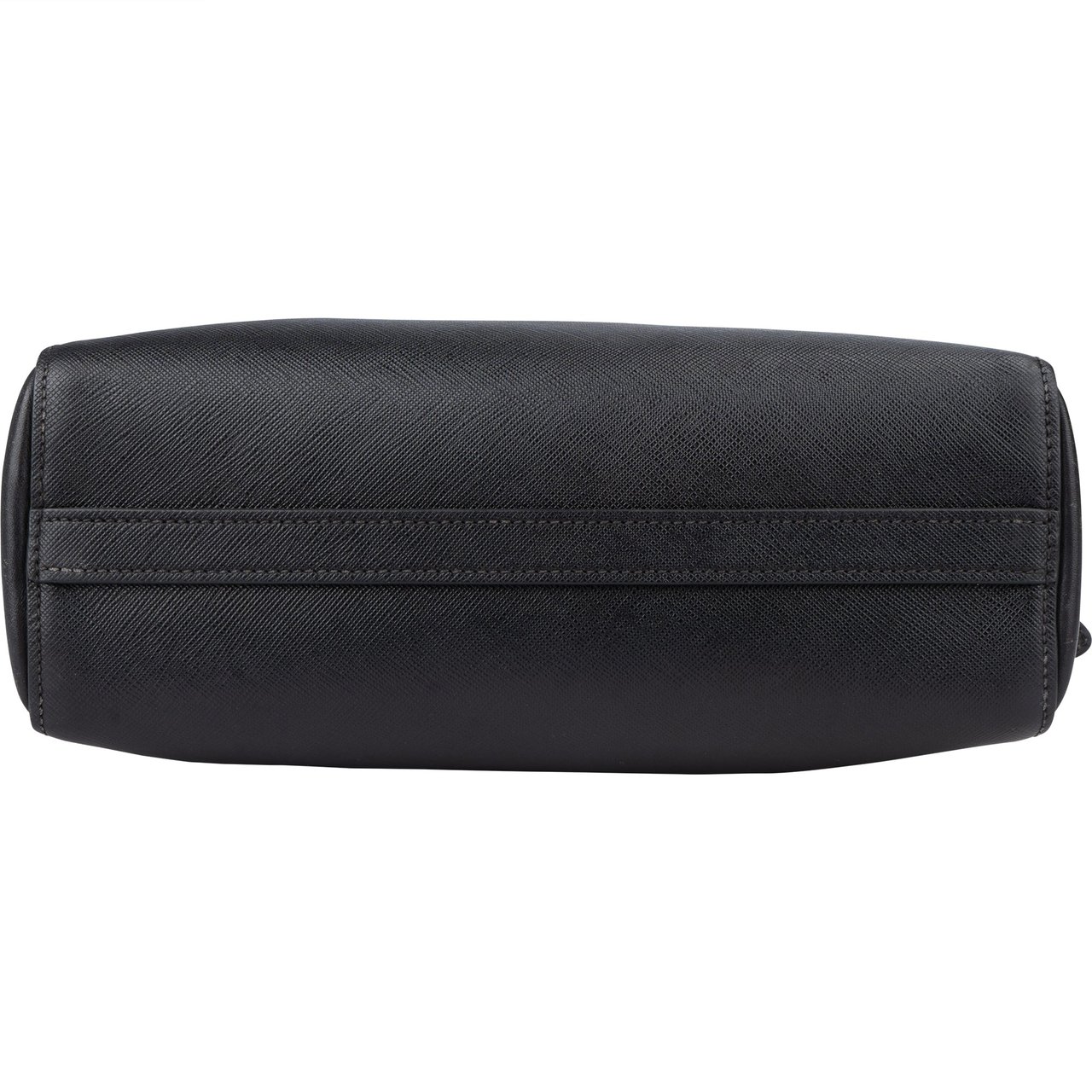 Prada Prada Black Saffiano Leather Vittelo Handbag Zwart