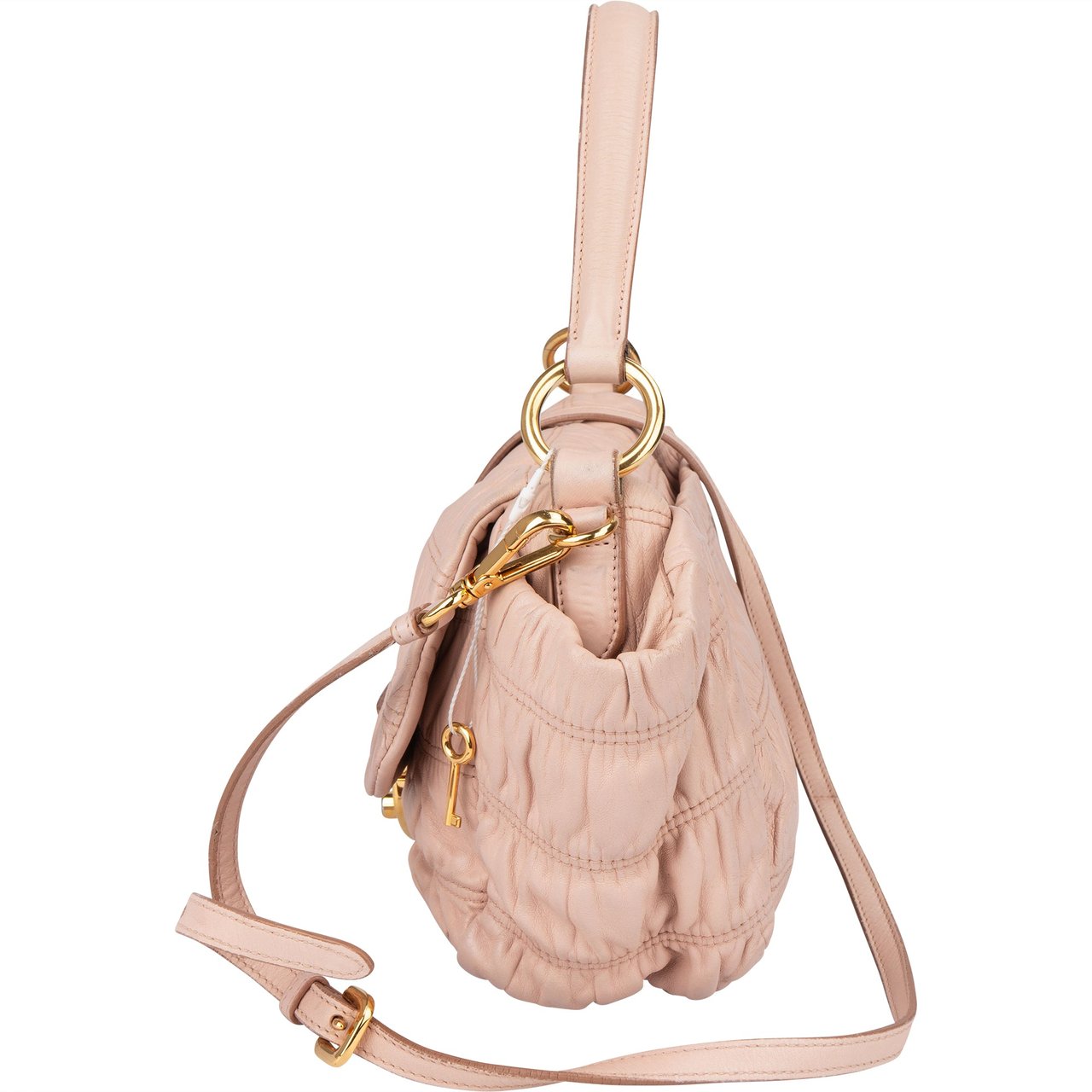 Prada Prada Quilted Leather City Crossbody Bag Roze