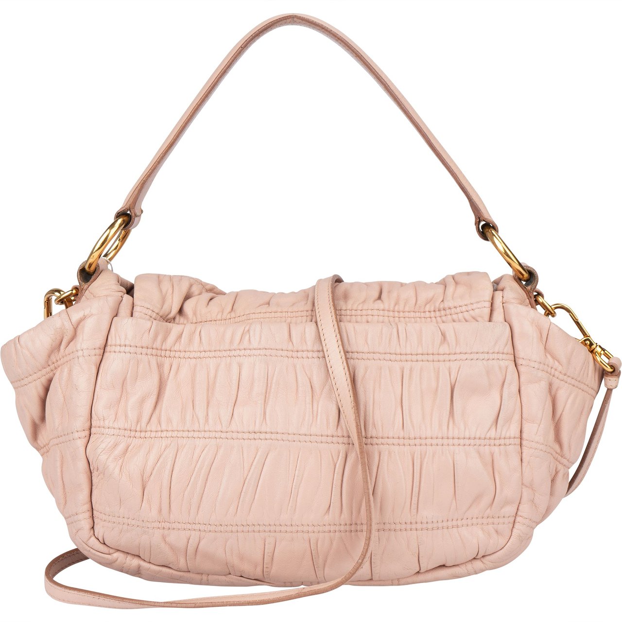 Prada Prada Quilted Leather City Crossbody Bag Roze
