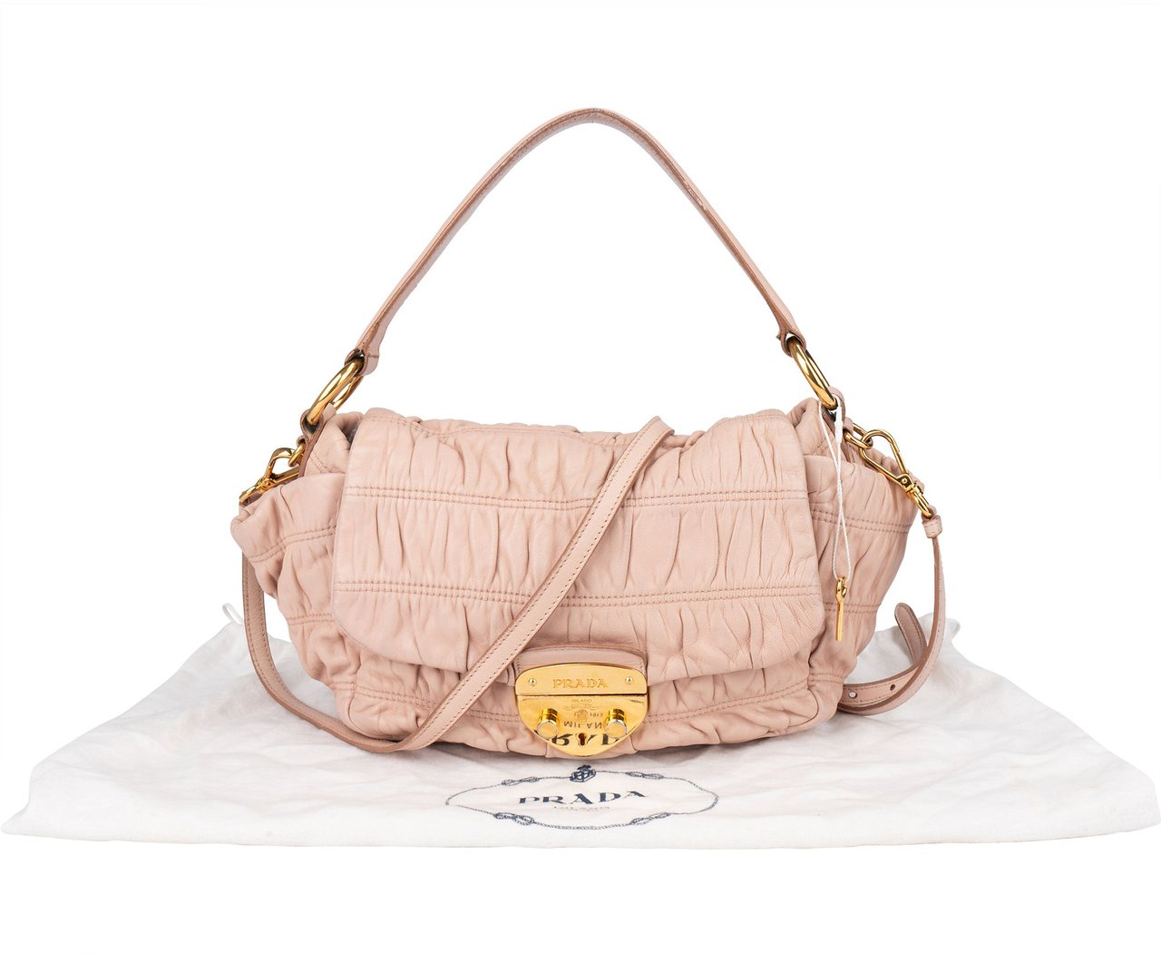 Prada Quilted Leather City Crossbody Bag Rood