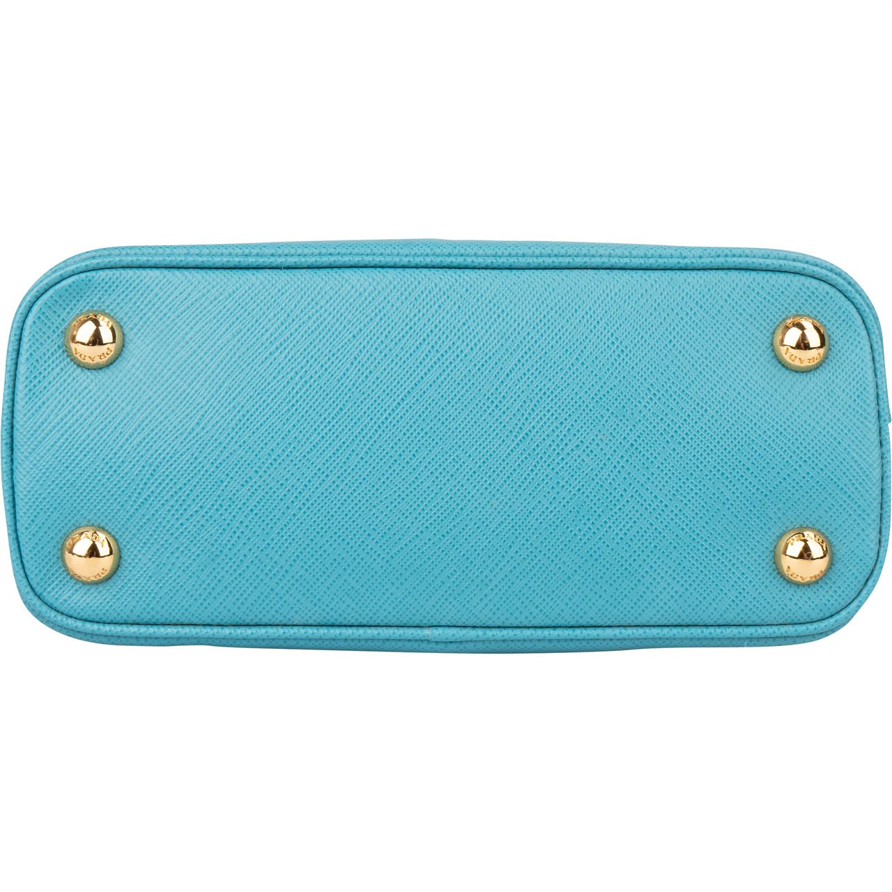 Prada Prada Blue Saffiano Leather Mini Promenade Handbag Blauw