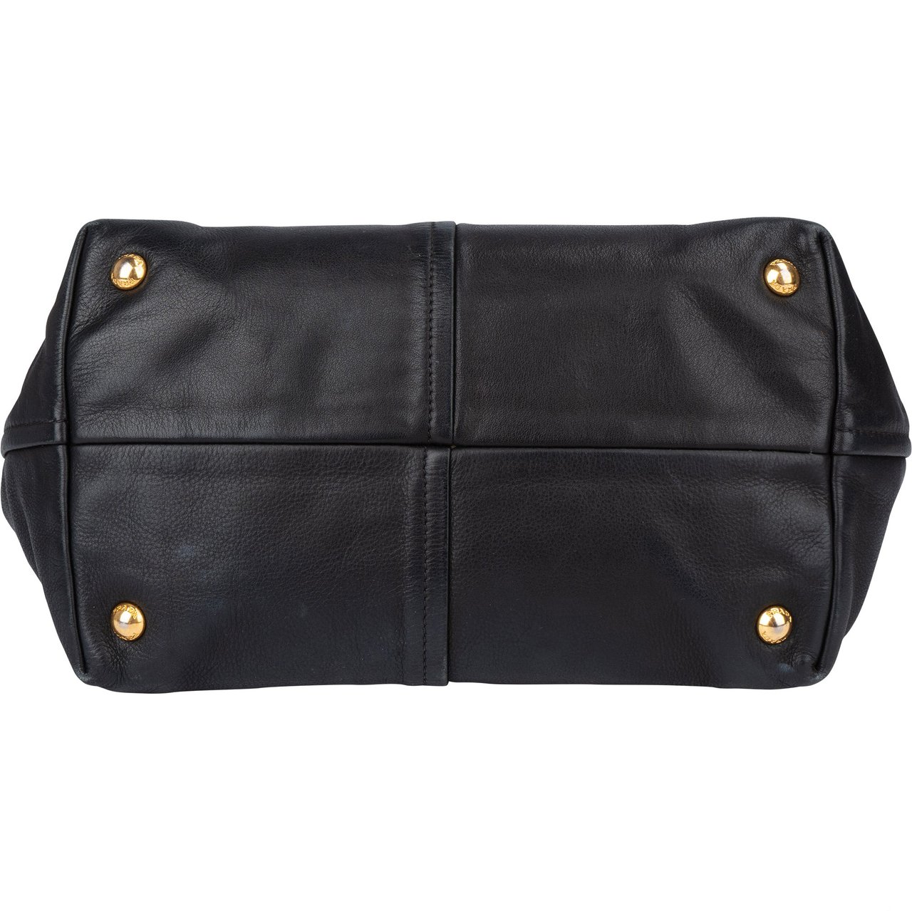 Prada Black Calf Leather City Handbag Zwart
