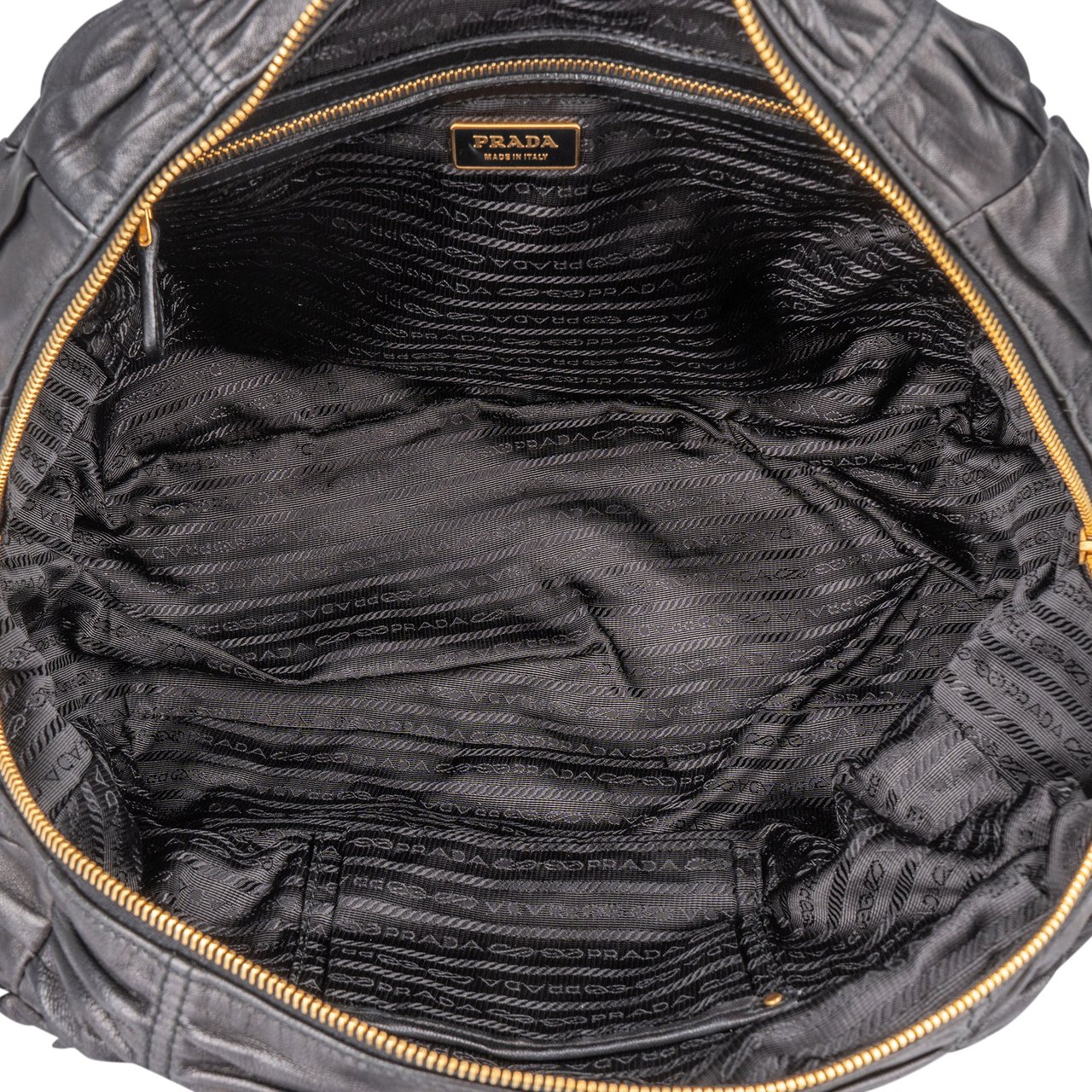 Prada Quilted Leather City Handbag Zwart