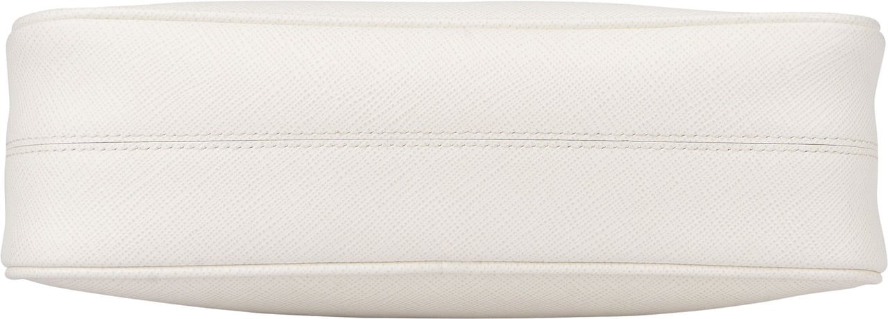 Prada Prada White Saffiano Leather Vitello Daino Re-Edition Shoulder Bag Wit