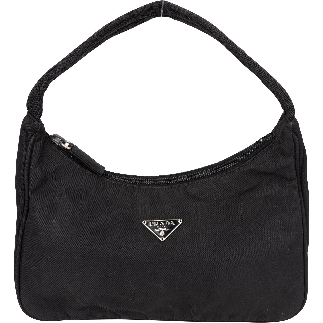 Prada Prada Black Nylon Triangle Vintage Re-Editon Handbag Zwart