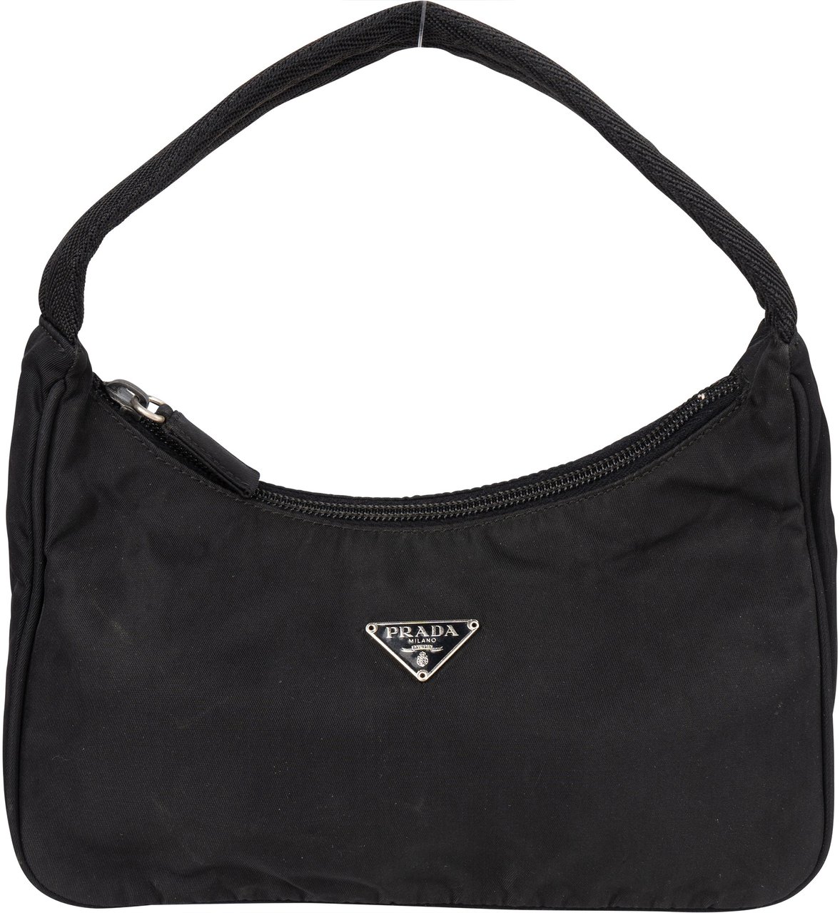 Prada Prada Black Nylon Triangle Vintage Re-Editon Handbag Zwart