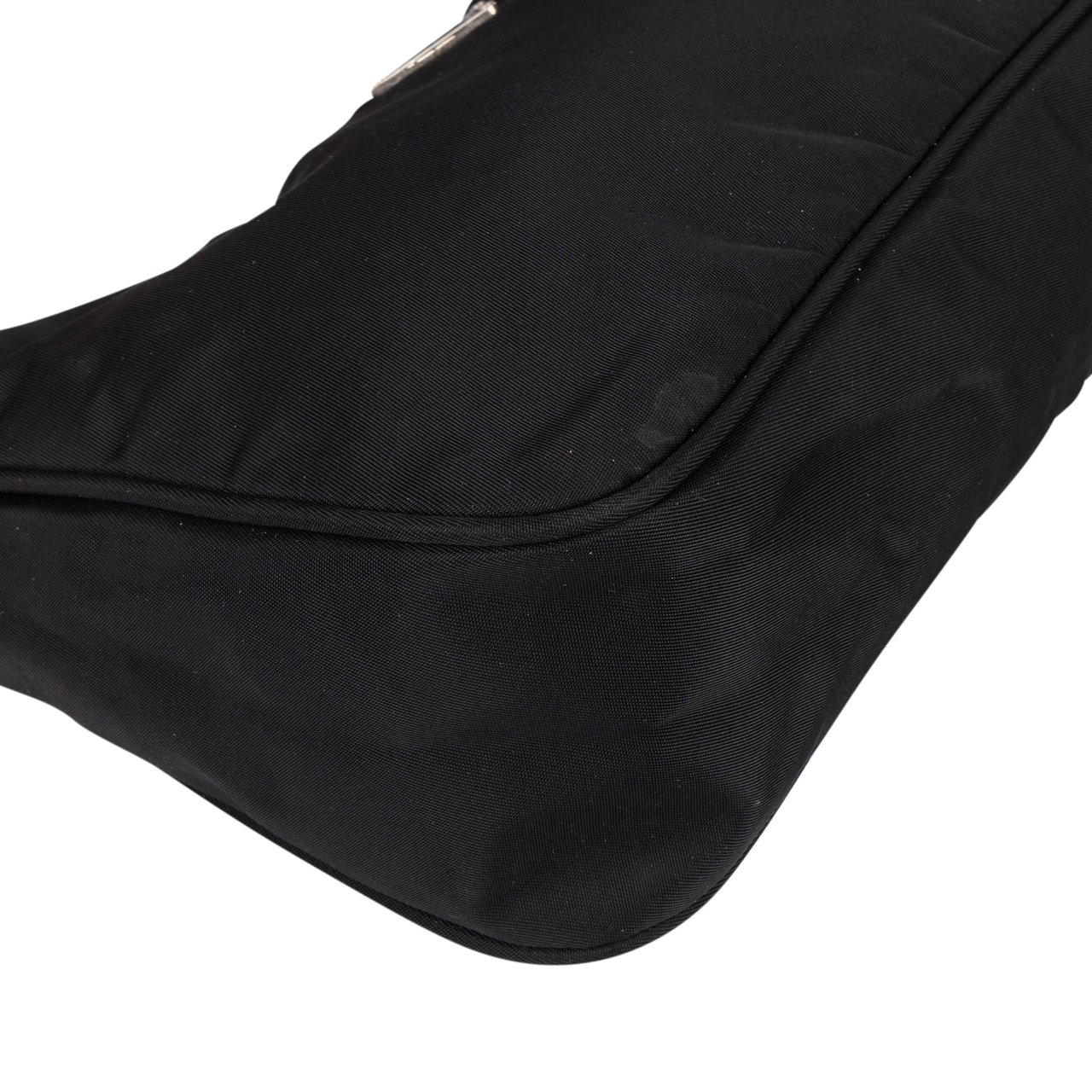 Prada Prada Black Nylon Triangle Vintage Re-Editon Handbag Zwart