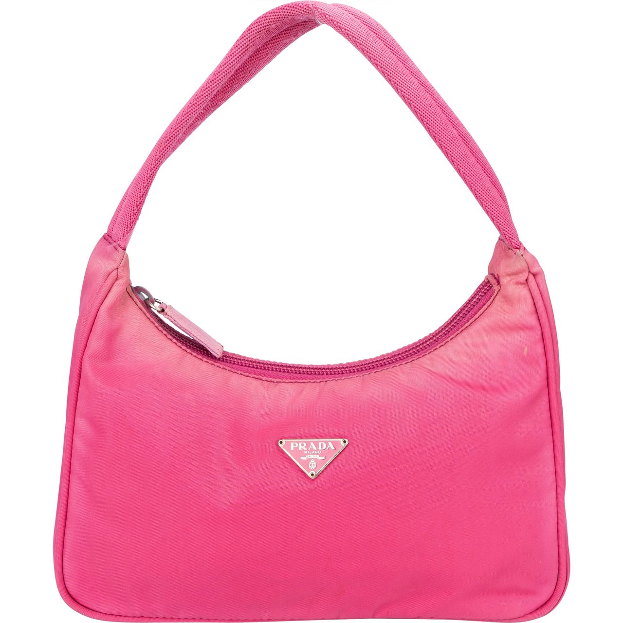 Prada Prada Pink Nylon Triangle Vintage Re-Editon Handbag Roze