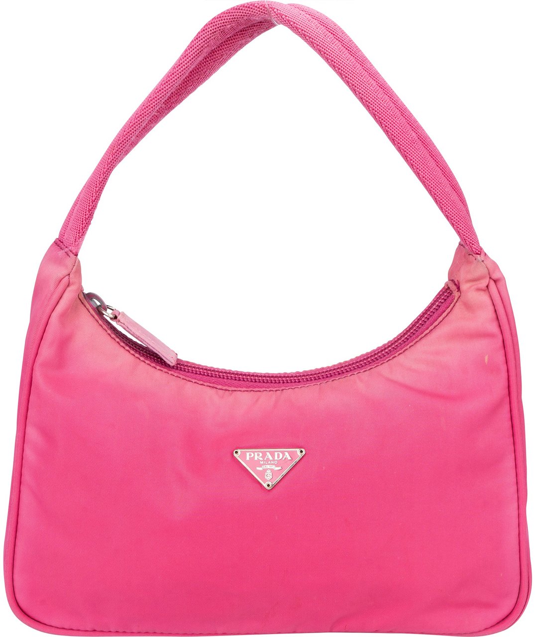 Prada Prada Pink Nylon Triangle Vintage Re-Editon Handbag Roze
