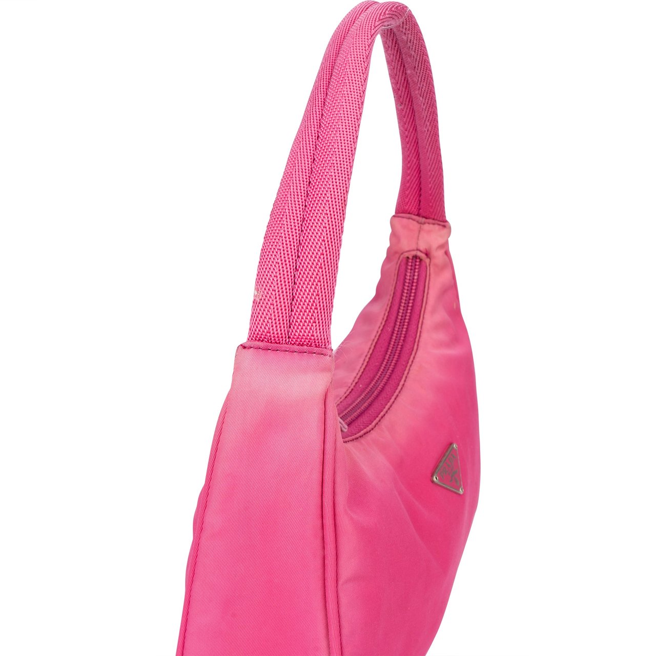 Prada Prada Pink Nylon Triangle Vintage Re-Editon Handbag Roze