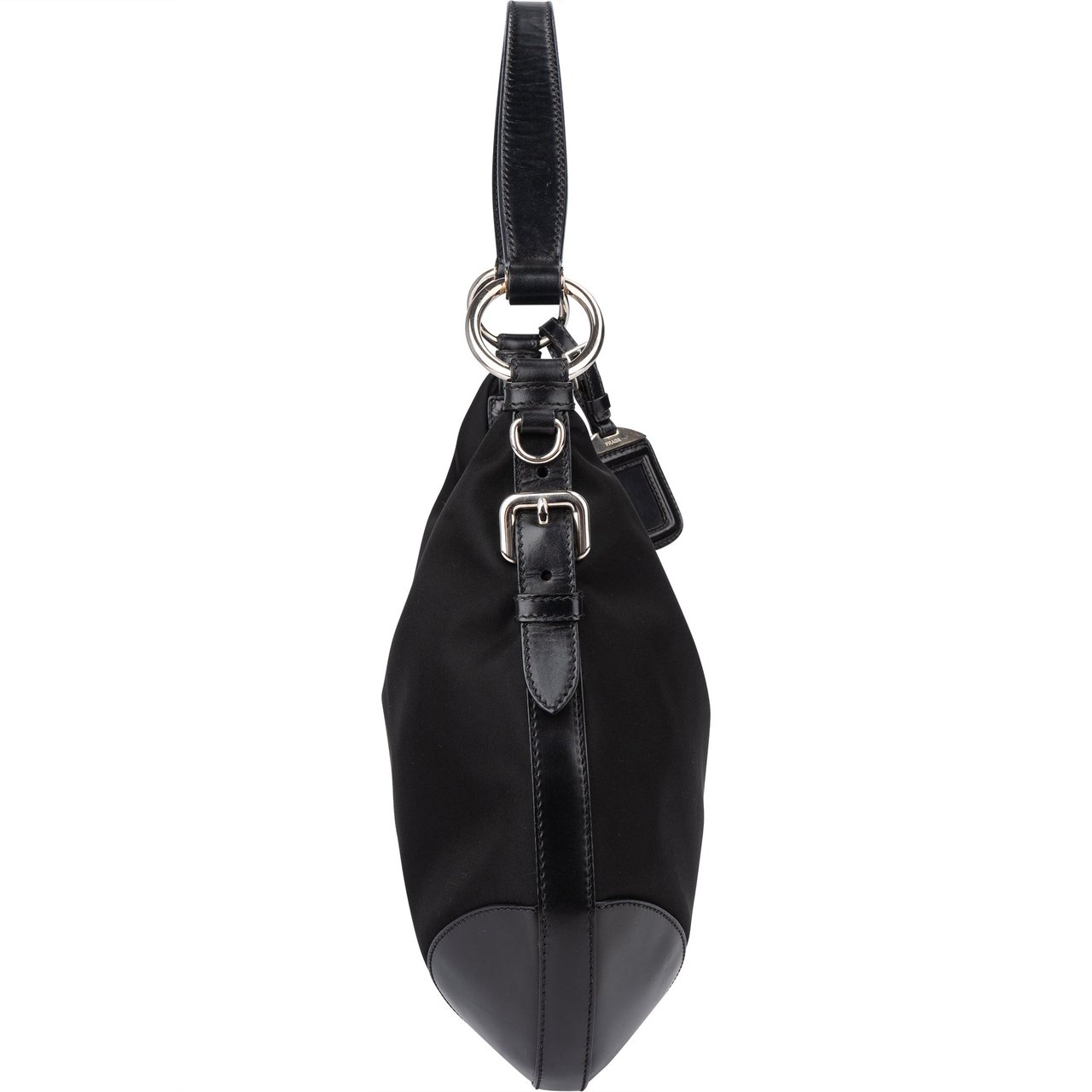 Prada Prada Nylon Triangle Shoulder Bag Zwart