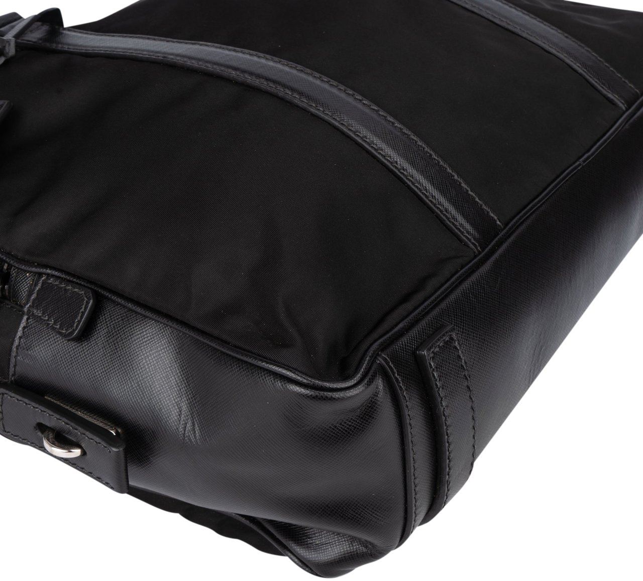 Prada Prada Nylon Triangle Business Handbag Zwart