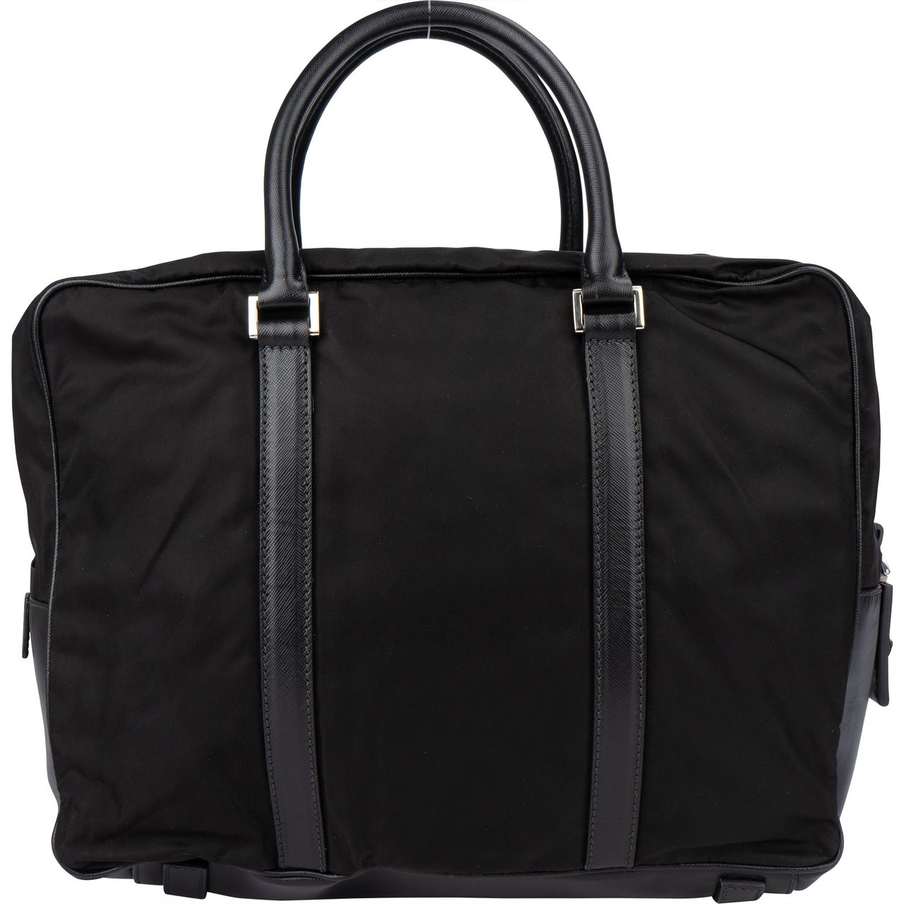 Prada Prada Nylon Triangle Business Handbag Zwart