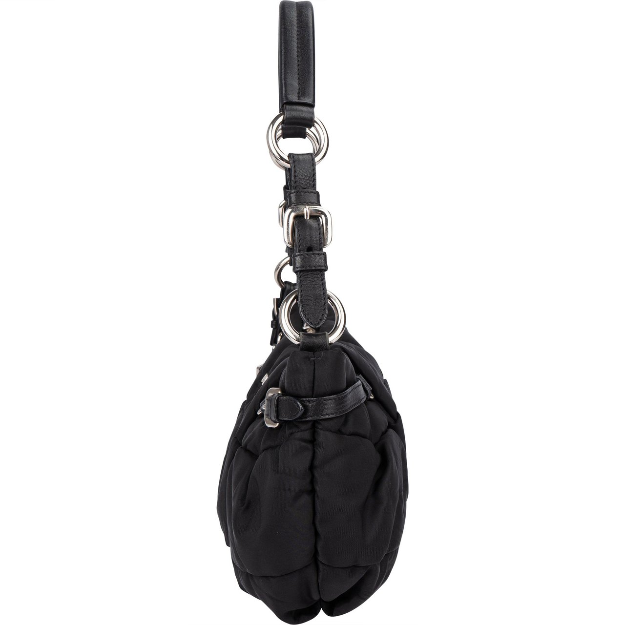 Prada Prada Puffy Nylon Handbag Zwart
